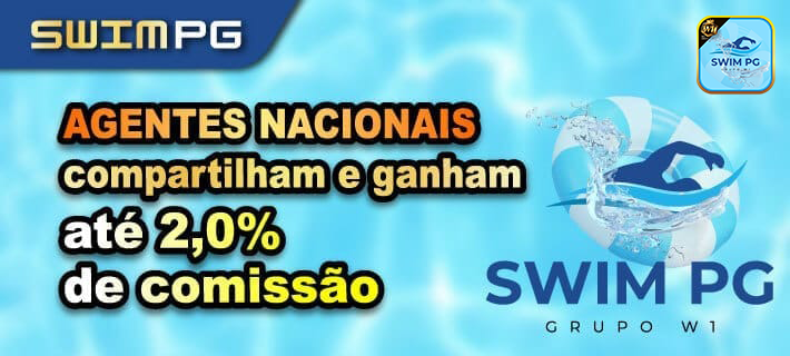 Imagem promocional da swimpg.com mostrando a plataforma e suas vantagens